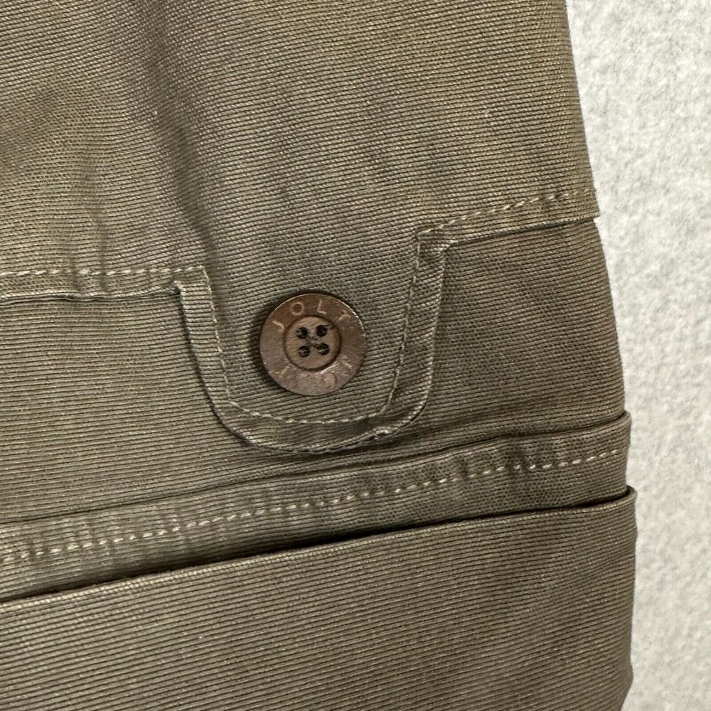 Jolt Military Fishtail Parka Jacket M Green Vegan Fur Toggle Buttons Gorpcore - Picture 3 of 12